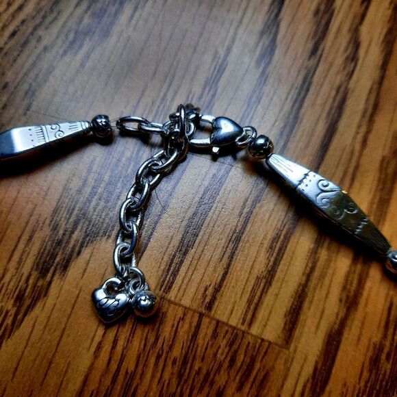 BRIGHTON Vintage Silver Geometric Choker Necklace - Picture 4 of 7